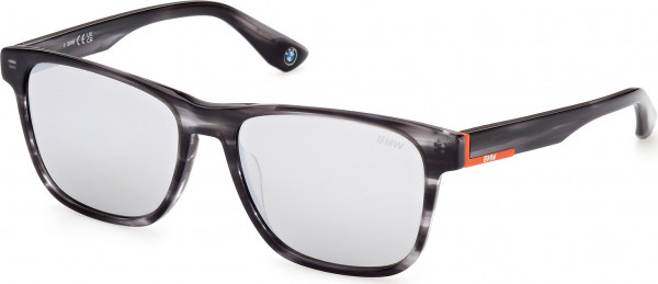 BMW Eyewear BW0032 Sunglasses, 20C - Grey/Striped / Grey/Striped
