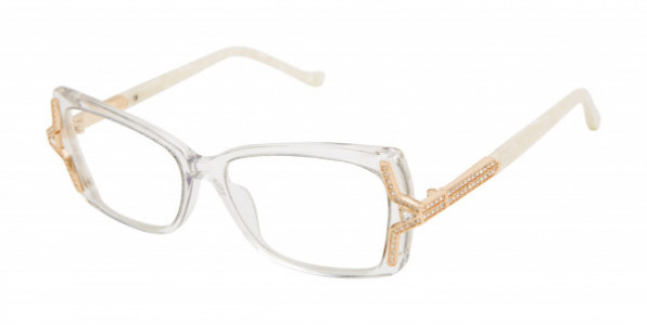 Tura TE278 Eyeglasses, Crystal/Gold (CRY)