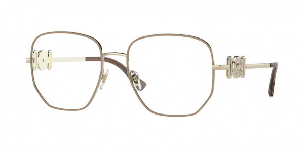 Versace VE1283 Eyeglasses, 1476 BEIGE/PALE GOLD (BEIGE)