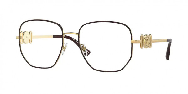 Versace VE1283 Eyeglasses, 1480 BORDEAUX/GOLD (RED)