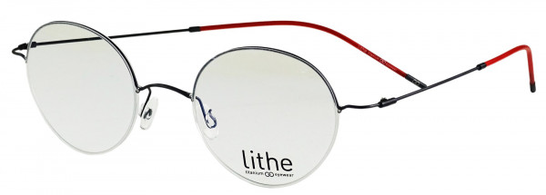 Lithe LT16003 Eyeglasses, 433 MATTE SILVER/BLACK