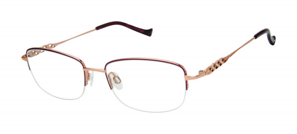 Tura R595 Eyeglasses, Burgundy / Rose Gold (BUR)