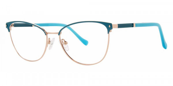 Modern Art A620 Eyeglasses, Satin Teal/Gold