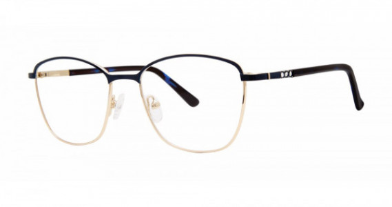 Genevieve SITUATION Eyeglasses, Navy/Gold