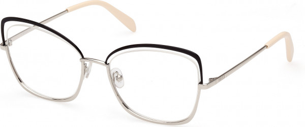 Emilio Pucci EP5208 Eyeglasses, 005 - Shiny Black / Shiny Palladium