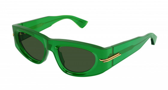 Bottega Veneta BV1144S Sunglasses, 004 - GREEN with GREEN lenses