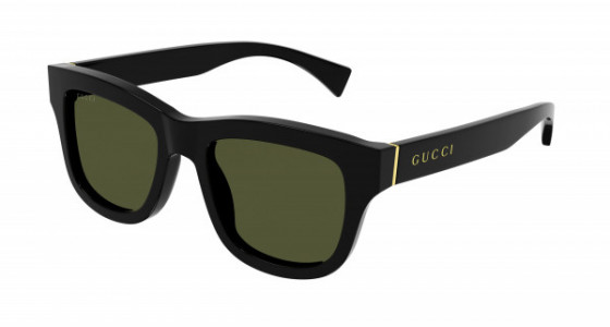 Gucci GG1135S Sunglasses, 001 - BLACK with GREEN polarized lenses