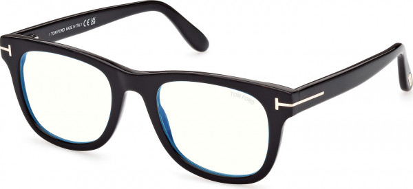 Tom Ford FT5820-B Eyeglasses, 001 - Shiny Black / Shiny Black