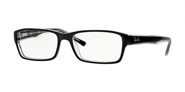 Ray-Ban Optical RX5169 Eyeglasses, 2034 BLACK ON TRANSPARENT (BLACK)