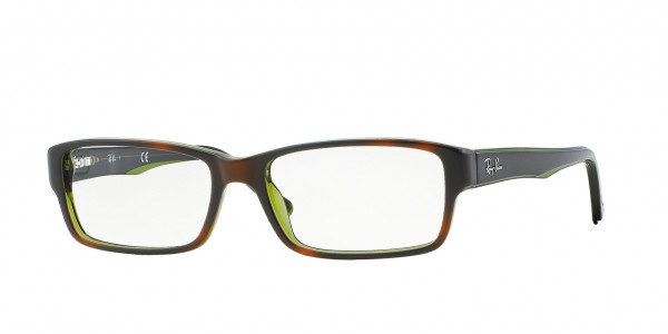 Ray-Ban Optical RX5169 Eyeglasses, 2383 HAVANA ON GREEN TRANSPARENT (BROWN)