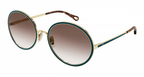 Chloé CH0100S Sunglasses, 003 - GOLD with ORANGE lenses