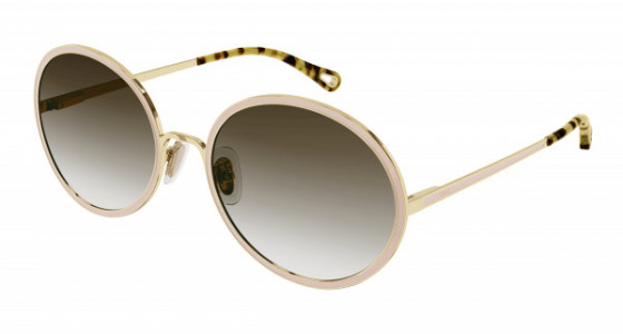 Chloé CH0100S Sunglasses, 004 - GOLD with BROWN lenses