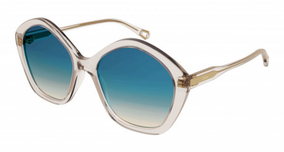Chloé CH0082S Sunglasses, 003 - PINK with GREEN lenses