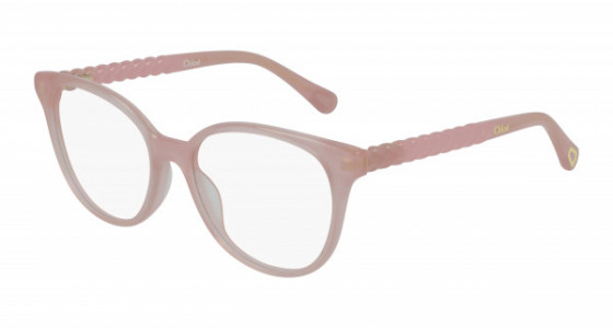 Chloé CC0002O Eyeglasses, 002 - PINK with TRANSPARENT lenses