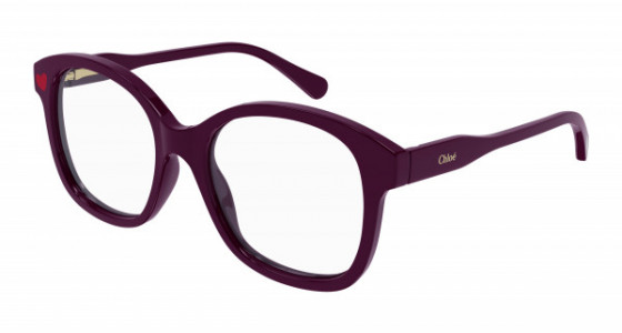 Chloé CC0013O Eyeglasses, 004 - RED with TRANSPARENT lenses