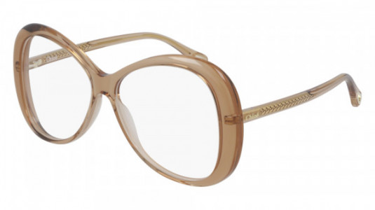 Chloé CH0011O Eyeglasses, 001 - ORANGE with TRANSPARENT lenses
