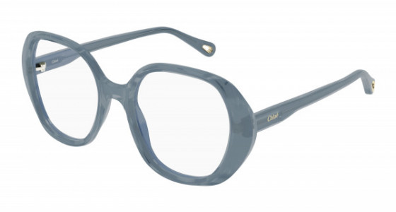 Chloé CH0053O Eyeglasses, 003 - LIGHT-BLUE with TRANSPARENT lenses
