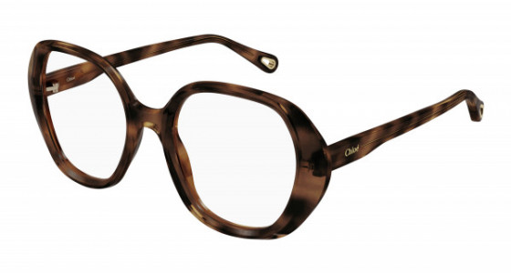 Chloé CH0053O Eyeglasses, 005 - HAVANA with TRANSPARENT lenses