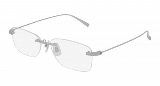 dunhill DU0010OJ Eyeglasses, 001 - SILVER with TRANSPARENT lenses
