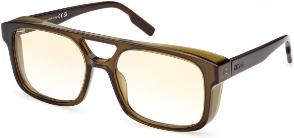Ermenegildo Zegna EZ0209 Sunglasses, 47F - Shiny Transparent Brown / Gradient Light Sand