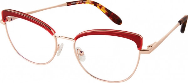 Exces EXCES 3180 Eyeglasses, 659 Red-Rose Gold