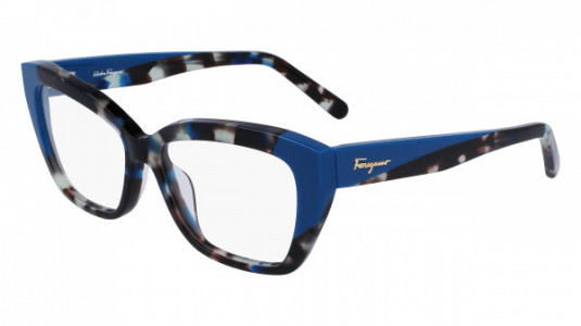 Ferragamo SF2938 Eyeglasses, (414) BLUE TORTOISE/DEEP TURQUOISE