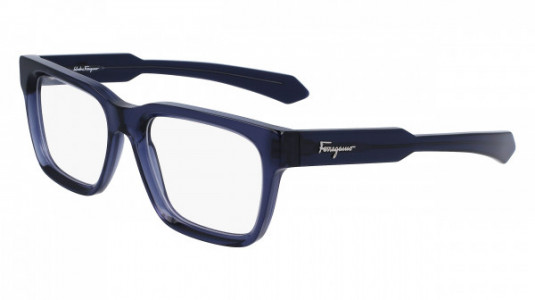 Ferragamo SF2941 Eyeglasses, (456) TRANSPARENT DARK BLUE