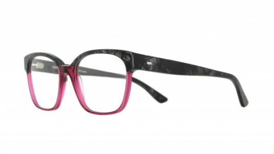 Vanni High Line V1619 Eyeglasses, transparent burgundy/ black dama