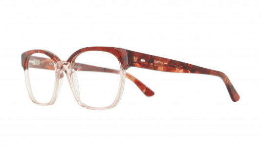 Vanni High Line V1619 Eyeglasses, transparent pale pink/ red pattern