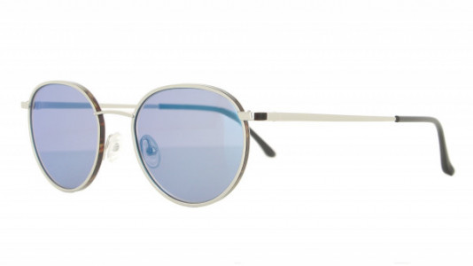 Vanni Re-Master VS660 Sunglasses, shiny silver/dark havana rim