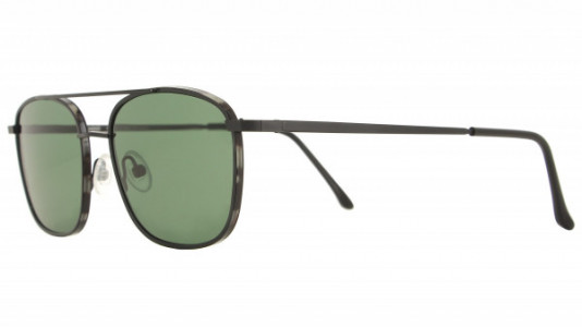 Vanni Re-Master VS667 Sunglasses, matt black with white havana acetate rim