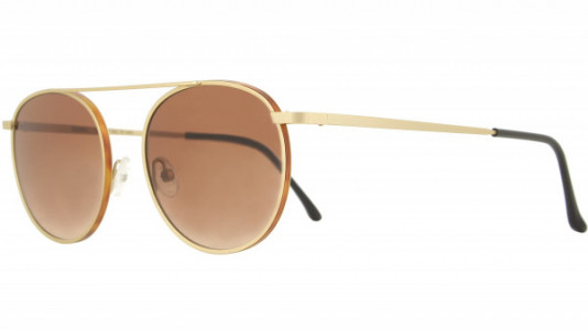 Vanni Re-Master VS668 Sunglasses, matt light gold with havana acetate profile