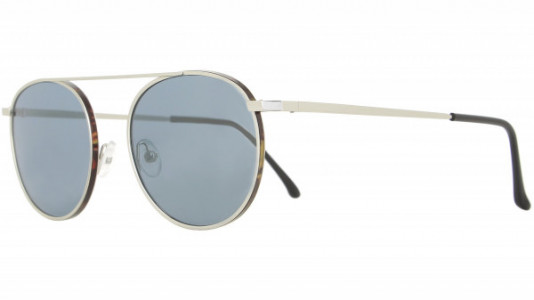 Vanni Re-Master VS668 Sunglasses, shiny silver with dark havana acetate profile