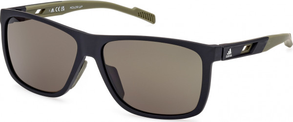 adidas SP0067 Sunglasses, 02N - Matte Black / Matte Light Green