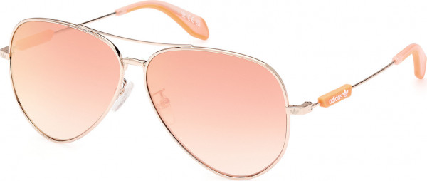 adidas Originals OR0085 Sunglasses, 33L - Shiny Rose Gold / Shiny Rose Gold