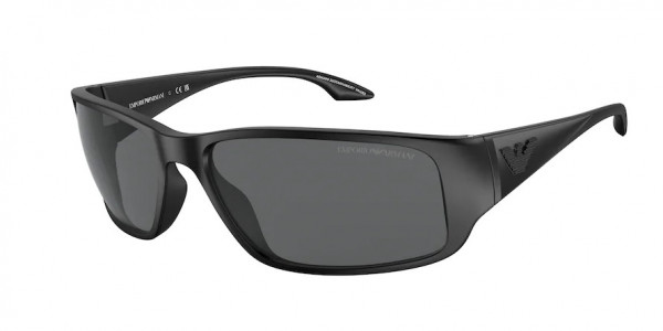 Emporio Armani EA4191U Sunglasses, 506387 RUBBERISED BLACK DARK GREY (BLACK)