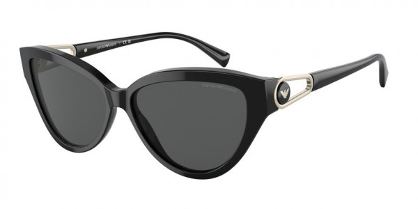 Emporio Armani EA4192F Sunglasses, 501787 SHINY BLACK DARK GREY (BLACK)