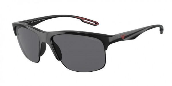 Emporio Armani EA4188U Sunglasses, 5017T3 SHINY BLACK POLAR GREY (BLACK)