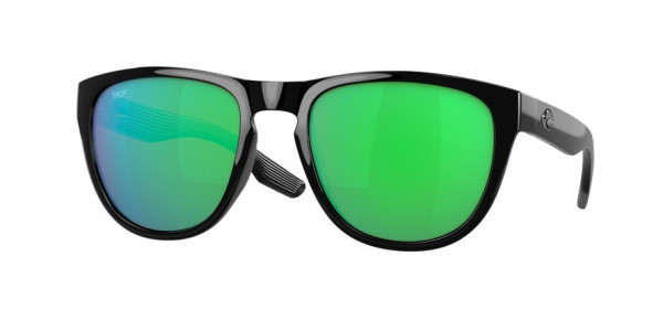 Costa Del Mar 6S9082 IRIE Sunglasses, 908202 IRIE BLACK GREEN MIRROR 580P (BLACK)