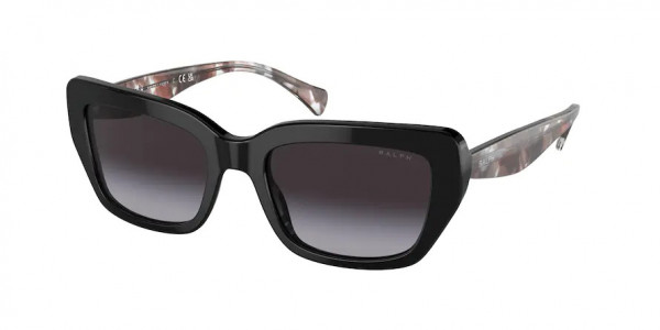 Ralph RA5292 Sunglasses, 50018G SHINY BLACK GRADIENT GREY (BLACK)