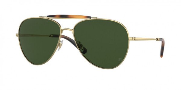 Brooks Brothers BB4062 Sunglasses, 103371 MATTE GOLD GREEN SOLID (GOLD)