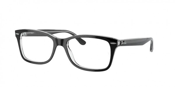 Ray-Ban Optical RX5428 Eyeglasses, 2034 BLACK ON TRANSPARENT (BLACK)