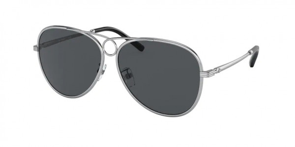 Tory Burch TY6093 Sunglasses, 331187 SHINY SILVER GREY GRADIENT (SILVER)