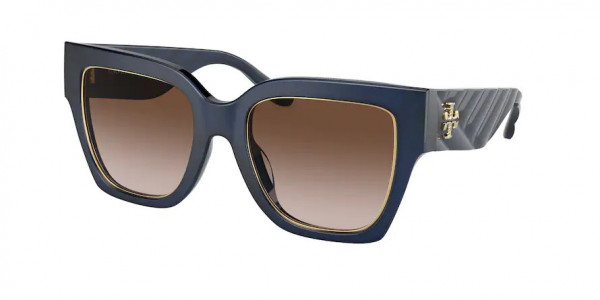 Tory Burch TY7180U Sunglasses, 165613 TRANSPARENT NAVY BROWN GRADIEN (BLUE)