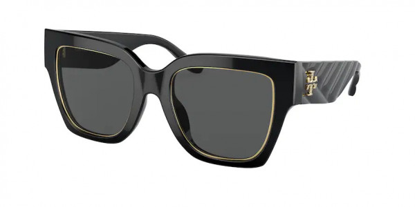 Tory Burch TY7180U Sunglasses, 170987 BLACK SOLID GREY (BLACK)