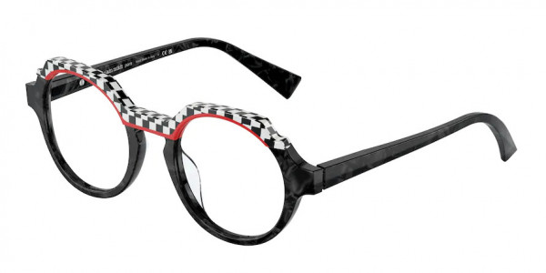 Alain Mikli A03151 Eyeglasses, 003 NOIR MIKLI/RED/BLACK WHITE (BLACK)