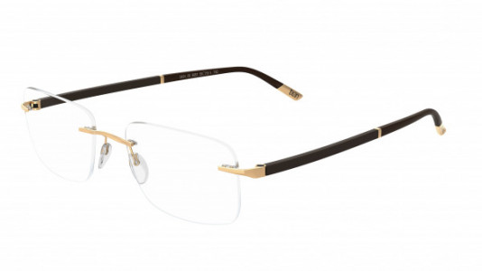 Silhouette Hinge C-2 LP Eyeglasses, 6051 Gold / Chocolate