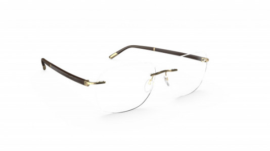 Silhouette Hinge C-2 LP Eyeglasses, 7520 Gold / Brown