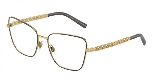 Dolce & Gabbana DG1346 Eyeglasses, 1311 GOLD/MATTE BLACK (GOLD)