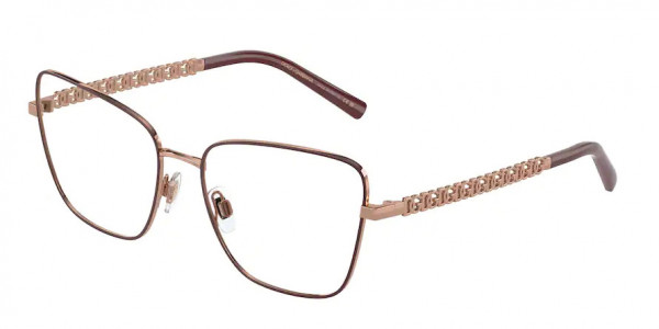 Dolce & Gabbana DG1346 Eyeglasses, 1333 PINK GOLD/MATTE BORDEAUX (PINK)